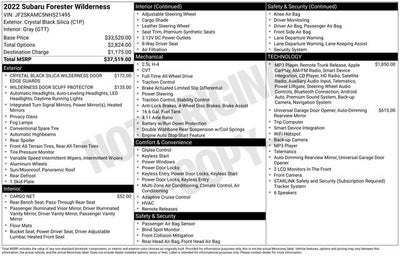 2022 Subaru Forester Wilderness