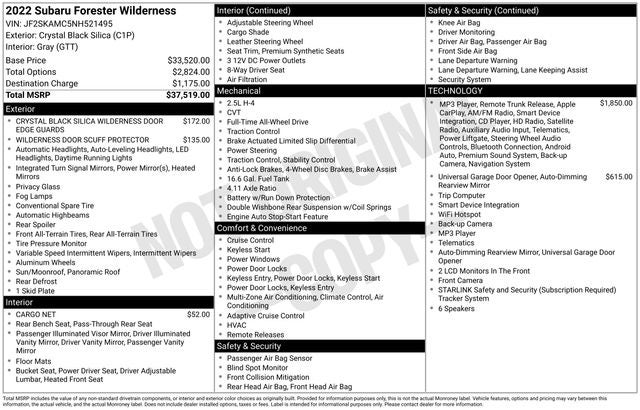 2022 Subaru Forester Wilderness