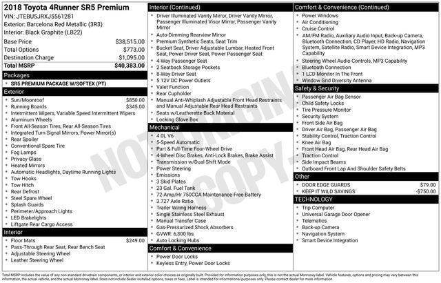 2018 Toyota 4Runner SR5 Premium