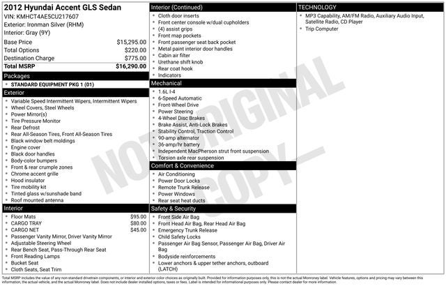 2012 Hyundai Accent GLS