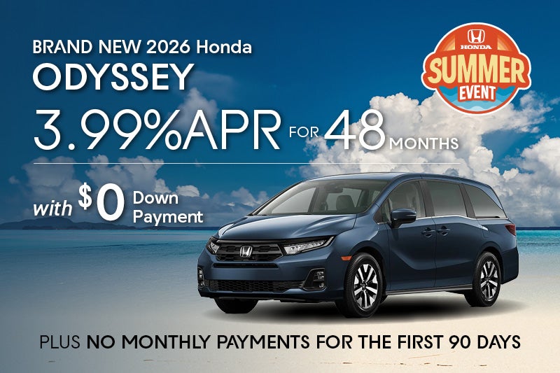 Brand New 2026 Honda Odyssey