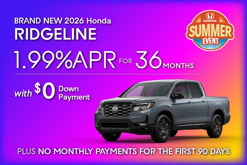 Brand New 2026 Honda Ridgeline