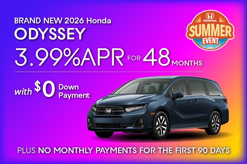 Brand New 2026 Honda Odyssey