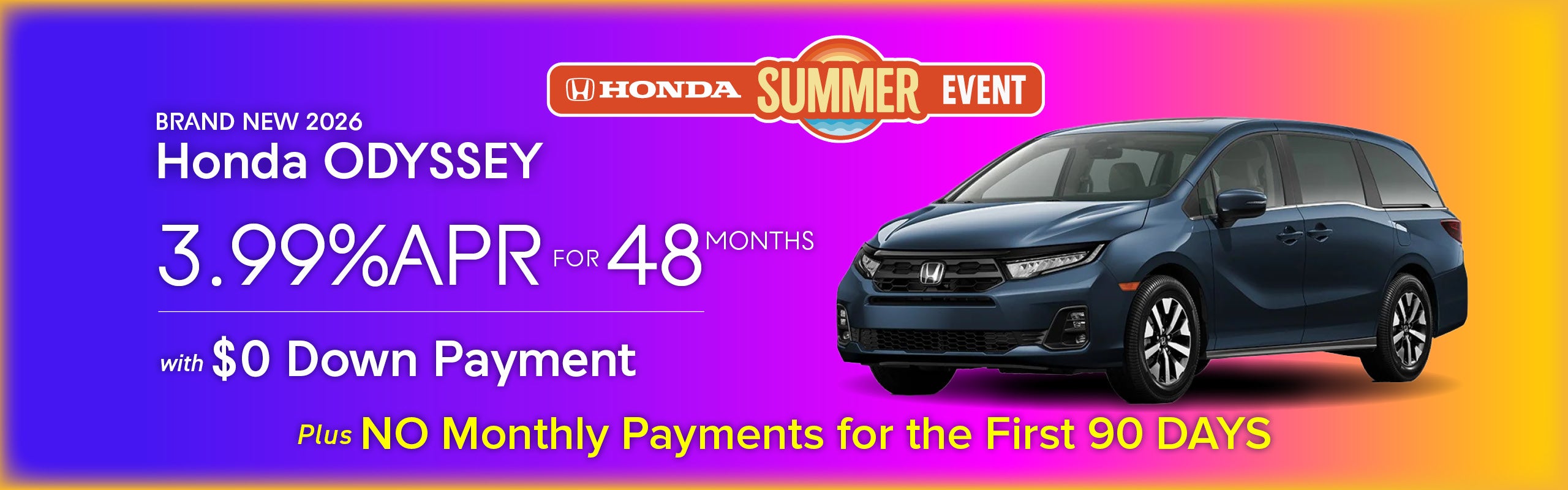 Brand New 2026 Honda Odyssey
